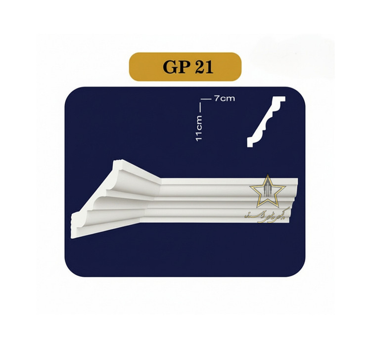 گچبری گلویی و نورمخفی ساده کد Gp21