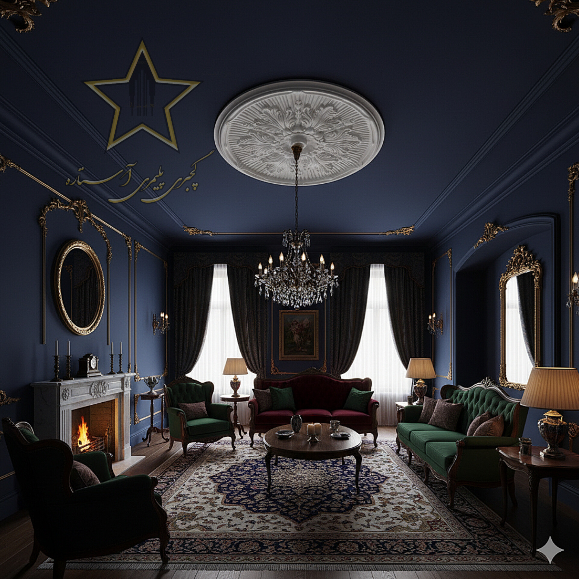 نمونه اجرا شده دور لوستری فومی آستاره