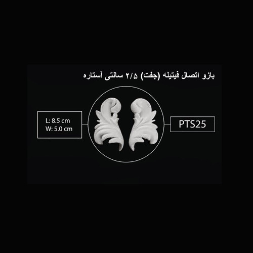 بازو اتصال فیتیله (جفت) 2.5 سانتی آستاره PTS-25